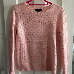 JCrew Pointelle Pink Sweater